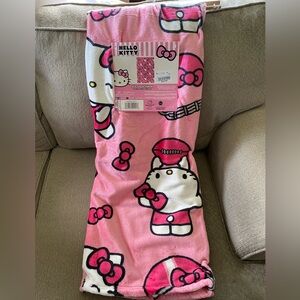 Hello Kitty Pink Football Throw Blanket